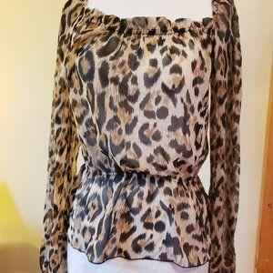 Silk Leopard Blouse